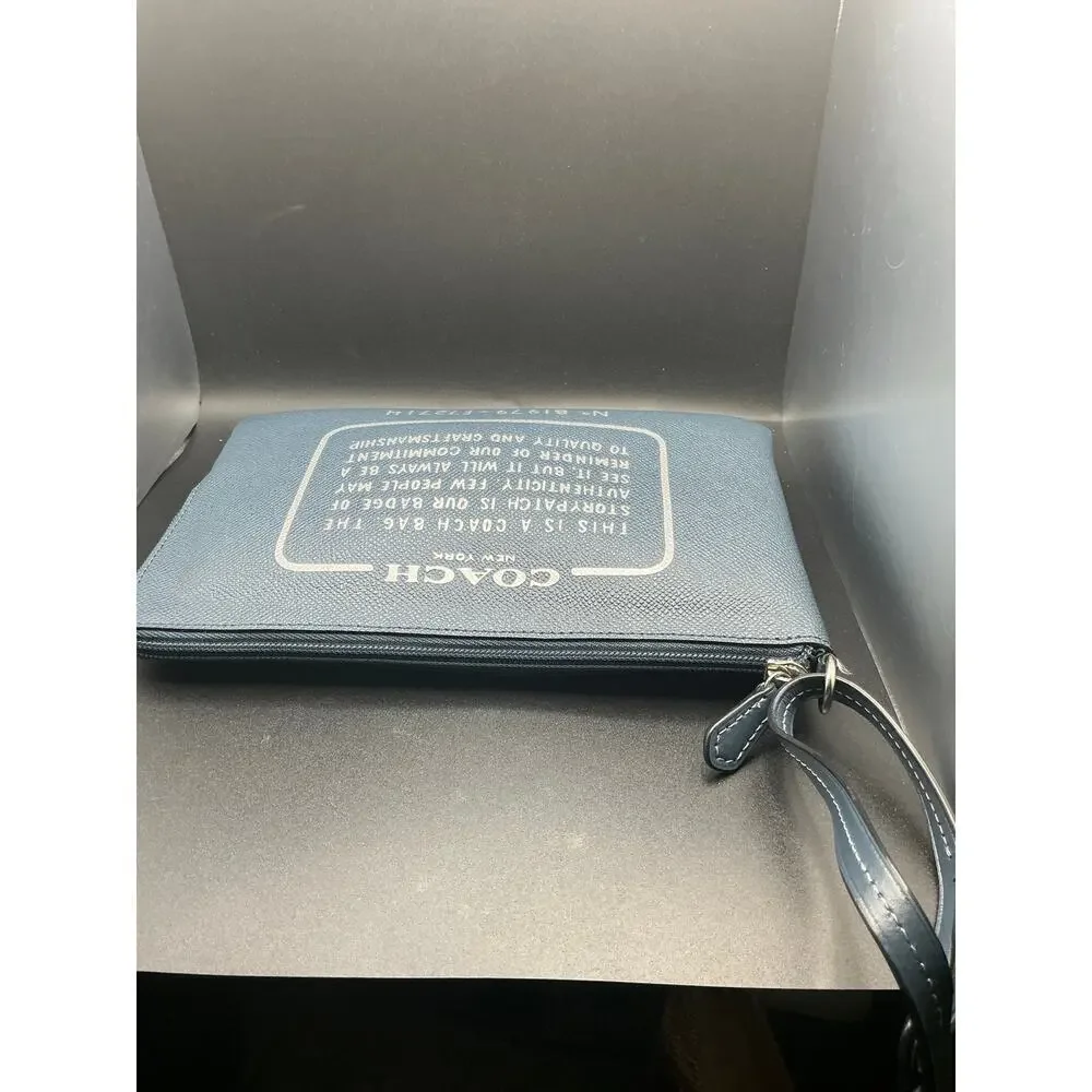 EUC Coach Storypatch Wristlet In Blue Color